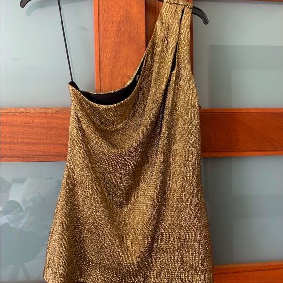 Cache Tops - Cache Gold One-Shoulder Top